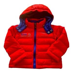 Hackett London Aston Martin Racing Red Down Puffer Jacket Toddler Size 24 months